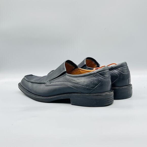 ECCO Shoes Mens 11.5 Black Leather Slip On Oxford Dress Square Toe Comfort main image 5